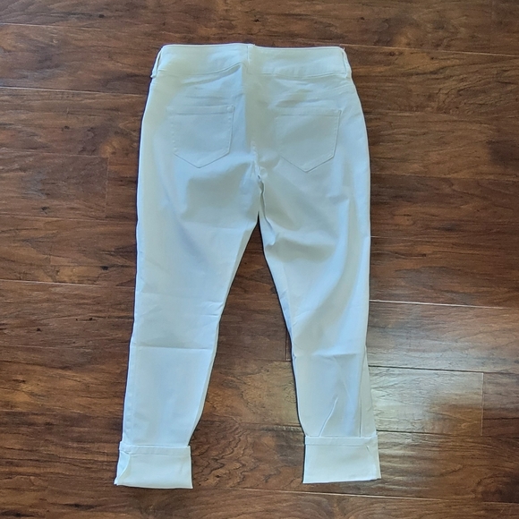 White Cropped Super Stretchy Size Small Jeggings Jeans - Picture 3 of 13